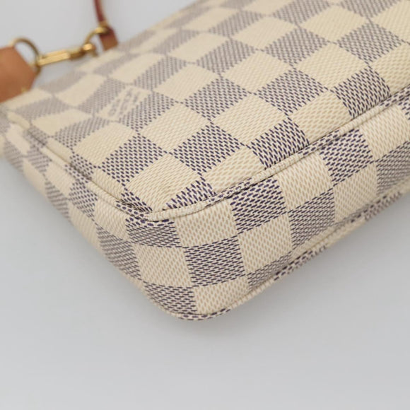 LOUIS VUITTON Damier Azur Pochette Accessoires Pouch N51986 LV Auth 132914M