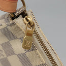 LOUIS VUITTON Damier Azur Pochette Accessoires Pouch N51986 LV Auth 132914M-18