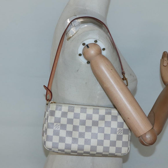 LOUIS VUITTON Damier Azur Pochette Accessoires Pouch N51986 LV Auth 132914M