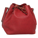 LOUIS VUITTON Epi Petit Noe Shoulder Bag Red M44107 LV Auth 132918-1