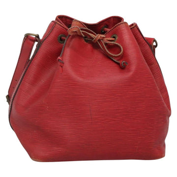 LOUIS VUITTON Epi Petit Noe Shoulder Bag Red M44107 LV Auth 132918