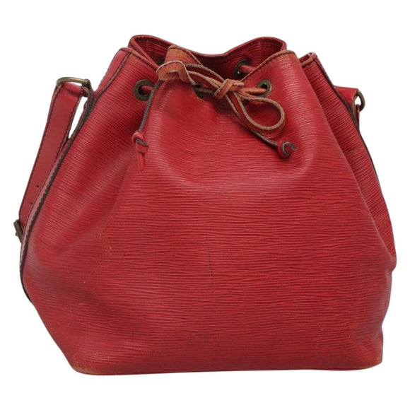 LOUIS VUITTON Epi Petit Noe Shoulder Bag Red M44107 LV Auth 132918
