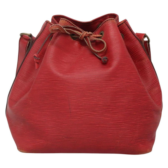 LOUIS VUITTON Epi Petit Noe Shoulder Bag Red M44107 LV Auth 132918