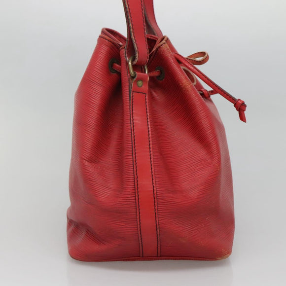LOUIS VUITTON Epi Petit Noe Shoulder Bag Red M44107 LV Auth 132918