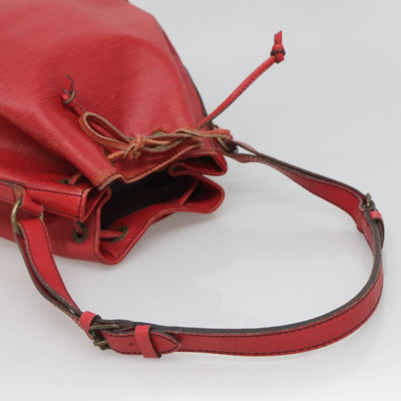 LOUIS VUITTON Epi Petit Noe Shoulder Bag Red M44107 LV Auth 132918