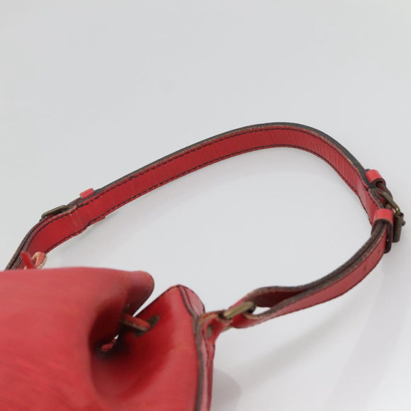 LOUIS VUITTON Epi Petit Noe Shoulder Bag Red M44107 LV Auth 132918