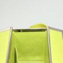 CHANEL Matelasse Hand Bag Lamb Skin Silver Yellow Green CC Auth 132923V-20