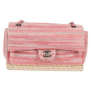 CHANEL Chain Matelasse Shoulder Bag Leather Pink CC Auth 132925V-13