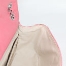 CHANEL Chain Matelasse Shoulder Bag Leather Pink CC Auth 132925V-26