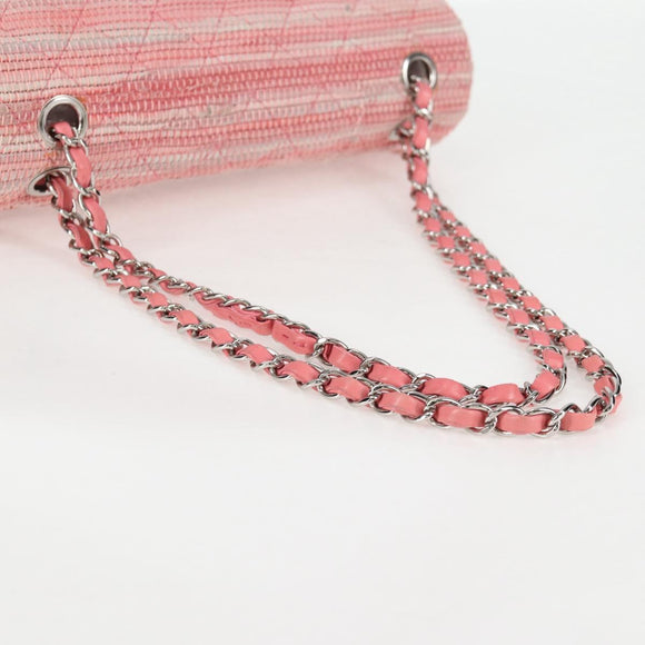 CHANEL Chain Matelasse Shoulder Bag Leather Pink CC Auth 132925V