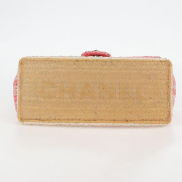 CHANEL Chain Matelasse Shoulder Bag Leather Pink CC Auth 132925V