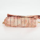 FENDI Holiday Edition Mamma Baguette Bag Velor 2way Pink Gold Auth 132928M-5