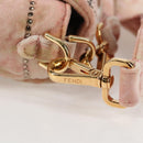 FENDI Holiday Edition Mamma Baguette Bag Velor 2way Pink Gold Auth 132928M-19