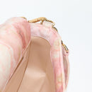 FENDI Holiday Edition Mamma Baguette Bag Velor 2way Pink Gold Auth 132928M-23