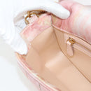 FENDI Holiday Edition Mamma Baguette Bag Velor 2way Pink Gold Auth 132928M-24