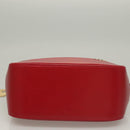 BURBERRY Nova Check Shoulder Bag Canvas Leather Beige Red gold Auth 132941-6