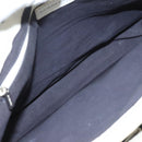 BURBERRY Hand Bag Canvas Leather Ivory Silver Auth 132943-16