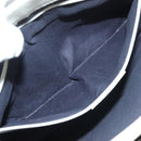 BURBERRY Hand Bag Canvas Leather Ivory Silver Auth 132943-22