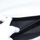 BURBERRY Chain Roller Shoulder Bag Leather White Silver Auth 132944-20