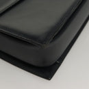 CELINE Shoulder Bag Leather Navy Gold Auth 132947-9