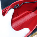 CELINE Shoulder Bag Leather Navy Gold Auth 132947-11