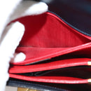 CELINE Shoulder Bag Leather Navy Gold Auth 132947-23