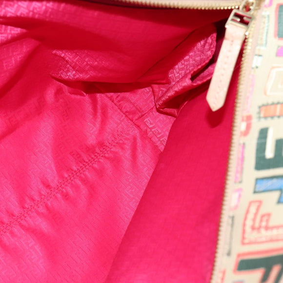 FENDI Zucca Canvas Tote Bag PVC Multicolor Gold Auth 132953V