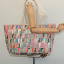 FENDI Zucca Canvas Tote Bag PVC Multicolor Gold Auth 132953V-20