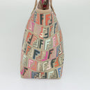 FENDI Zucca Canvas Tote Bag PVC Multicolor Gold Auth 132953V-4