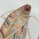 FENDI Zucca Canvas Tote Bag PVC Multicolor Gold Auth 132953V-6