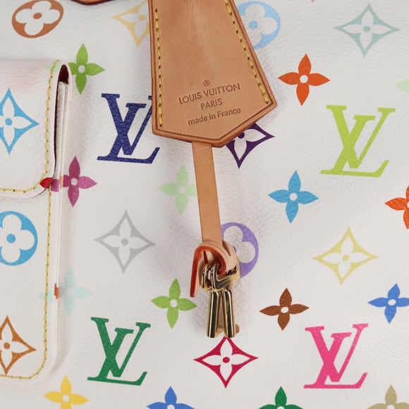 LOUIS VUITTON Monogram Multicolor Speedy 30 Bag White Bron M92643 Auth 132956V