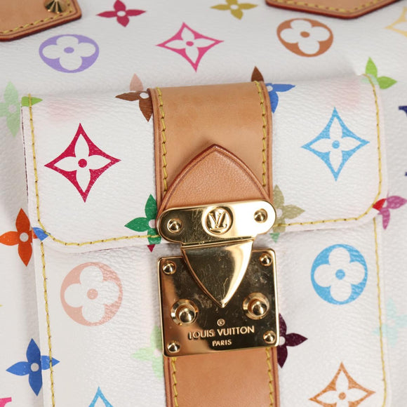 LOUIS VUITTON Monogram Multicolor Speedy 30 Bag White Bron M92643 Auth 132956V