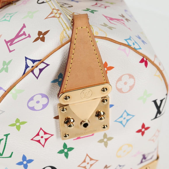 LOUIS VUITTON Monogram Multicolor Speedy 30 Bag White Bron M92643 Auth 132956SAV