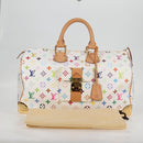 LOUIS VUITTON Monogram Multicolor Speedy 30 Bag White Bron M92643 Auth 132956V-12