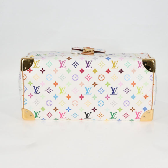 LOUIS VUITTON Monogram Multicolor Speedy 30 Bag White Bron M92643 Auth 132956V