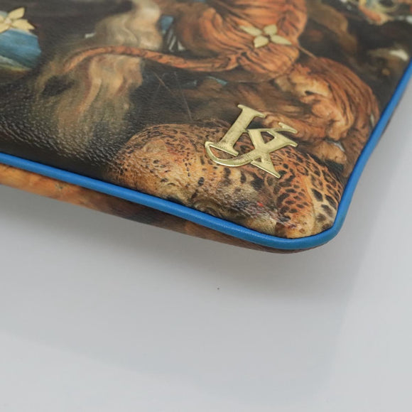 LOUIS VUITTON Celty Pochette Plat Pouch Koons Rubens M64617 LV Auth 132960A