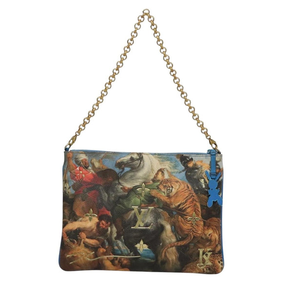 LOUIS VUITTON Celty Pochette Plat Pouch Koons Rubens M64617 LV Auth 132960A