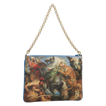 LOUIS VUITTON Celty Pochette Plat Pouch Koons Rubens M64617 LV Auth 132961SM