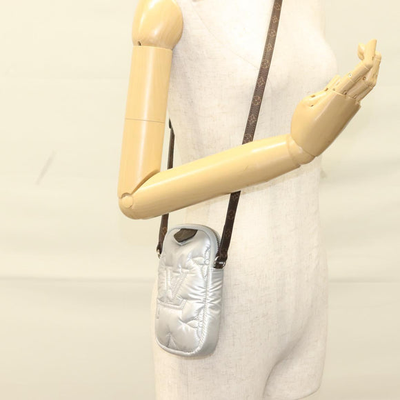 LOUIS VUITTON LV Pillow Phone Pouch Silver M81716 LV Auth 132963M