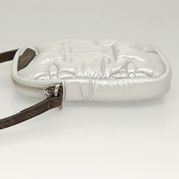 LOUIS VUITTON LV Pillow Phone Pouch Silver M81716 LV Auth 132963M
