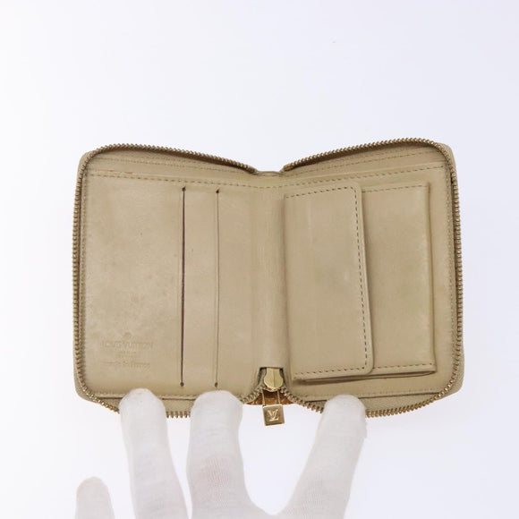 LOUIS VUITTON Monogram Vernis Bloom Wallet Beige M91015 LV Auth 132968