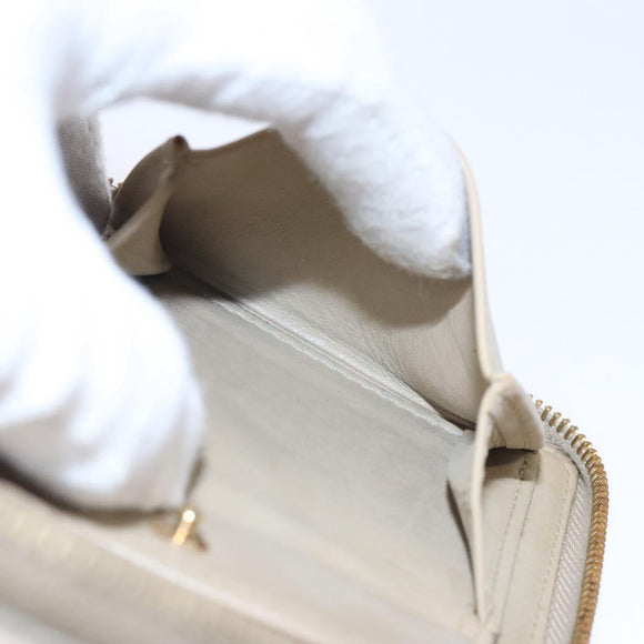 LOUIS VUITTON Monogram Vernis Bloom Wallet Beige M91015 LV Auth 132968