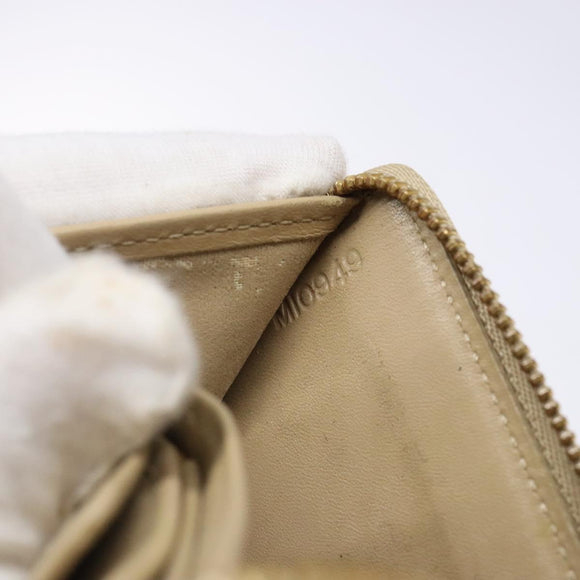 LOUIS VUITTON Monogram Vernis Bloom Wallet Beige M91015 LV Auth 132968
