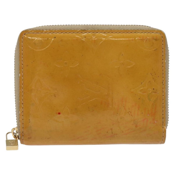 LOUIS VUITTON Monogram Vernis Bloom Wallet Beige M91015 LV Auth 132968