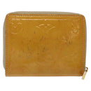 LOUIS VUITTON Monogram Vernis Bloom Wallet Beige M91015 LV Auth 132968-2