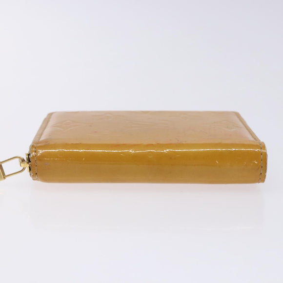 LOUIS VUITTON Monogram Vernis Bloom Wallet Beige M91015 LV Auth 132968