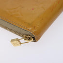 LOUIS VUITTON Monogram Vernis Bloom Wallet Beige M91015 LV Auth 132968-14