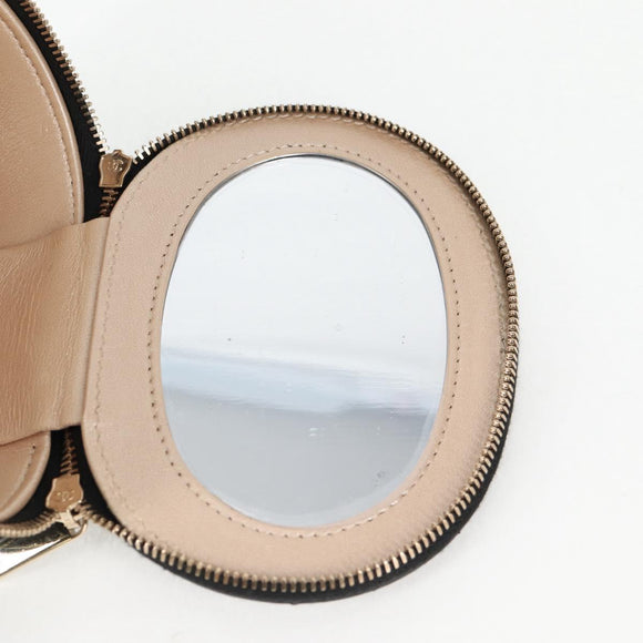 CHANEL Matelasse Pouch Lamb Skin Black Gold CC Auth 132970M