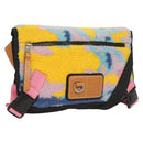 LOEWE Anagram Small Messenger Shoulder Bag Wool Black Silver Auth 132972M-1