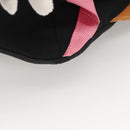 LOEWE Anagram Small Messenger Shoulder Bag Wool Black Silver Auth 132972M-15